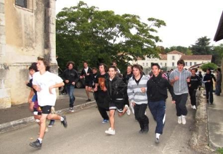 Les Lycéens au départ du cross