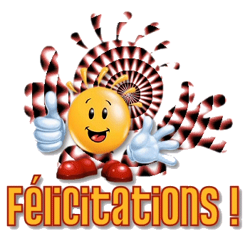 Félicitations !