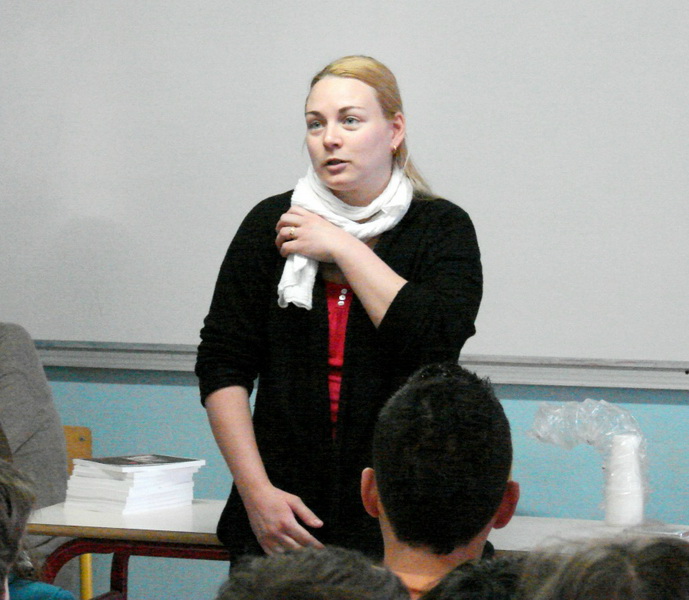 La romancière Claire-Lise Marguier rend visite aux collégiens de Saint-Jean Bosco de Gabarret