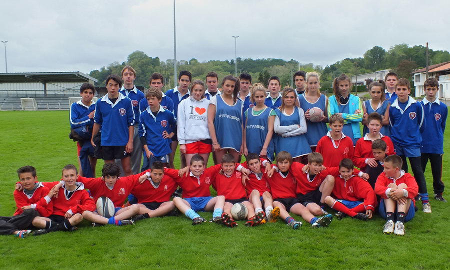 La section sportive rugby au tournoi G. DUBOIS à Peyrehorade