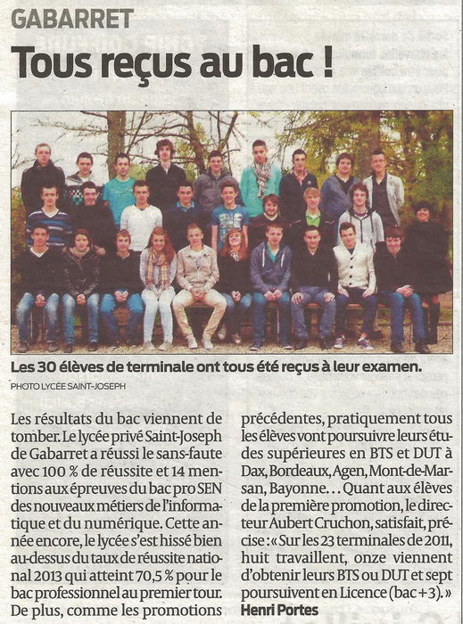 SCAN BAC 2013 SUDOUEST