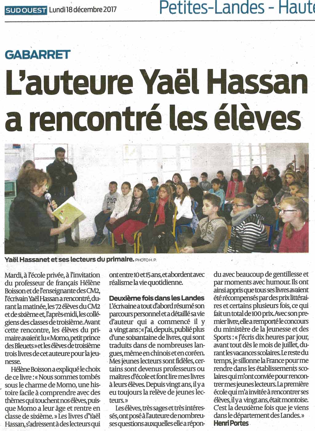 article-sudouest-yael-hassan-jan-2018